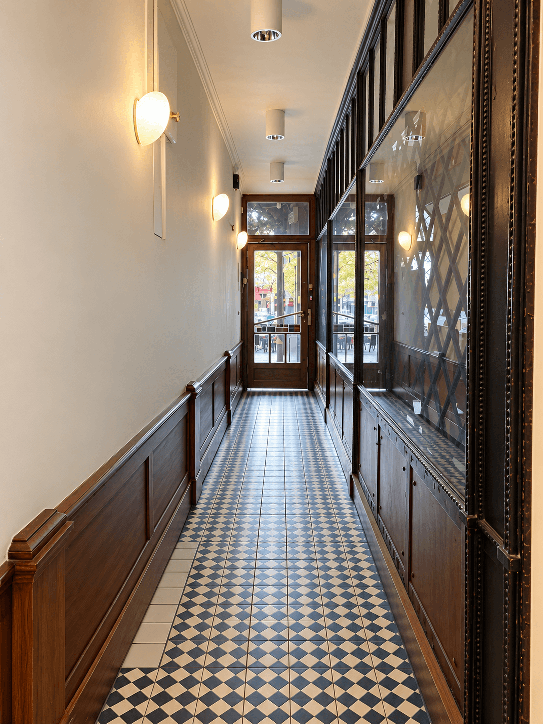 Entrance to the space from street level